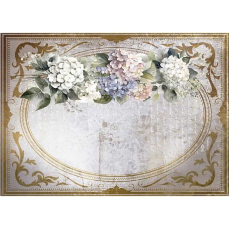 Tela de encuadernar "La Petite Vie En Fleurs Hydrangeas VI" 70x50cm