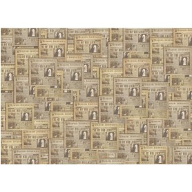 Tela de encuadernar "Wizarding Adventure Newspapers" 70x50cm