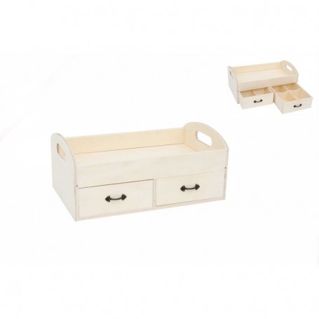 BANDEJA 2 CAJONES 35x21x15cm