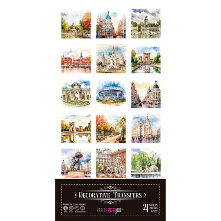 Decor Transfers Madrid III Mini 15x30cm 2 Hojas.