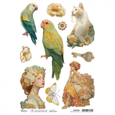 Rice Paper A4 Romantic Harmony