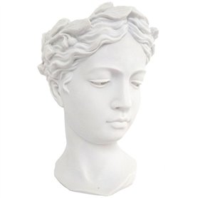 Cabeza Dama Griega Resina 25 cm alto.