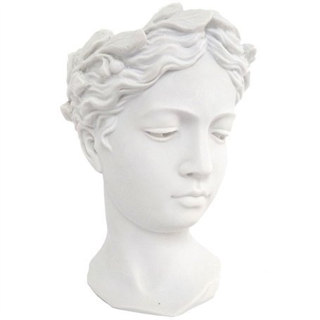 Cabeza Dama Griega Resina 25 cm alto.