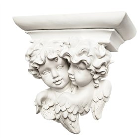 Ménsula cabeza 2 ángeles 29,5x27x12cm