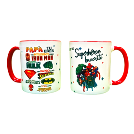 Taza Cerámica "Mí Superhéroe Favorito"