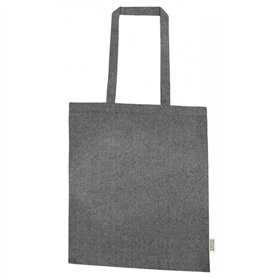 Bolsa algodón reciclado NEGRO 38x42x8 cm