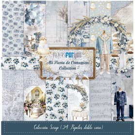 Colección "Mi Fiesta de Comunión Niño" 24 Papeles 180gr 20x20cm