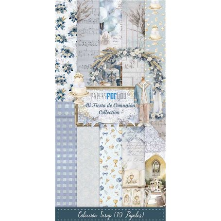Colección "Mi Fiesta de Comunión Niño" 10Papeles 180gr 15x30cm