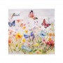 Servilleta BUTTERFLIES IN FIELD WHITE
