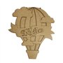 Globo aerostático + Nombre personalizado en MDF 3 mm