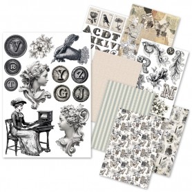 Rice Paper A5 MIXED 8/Pkg Typographic