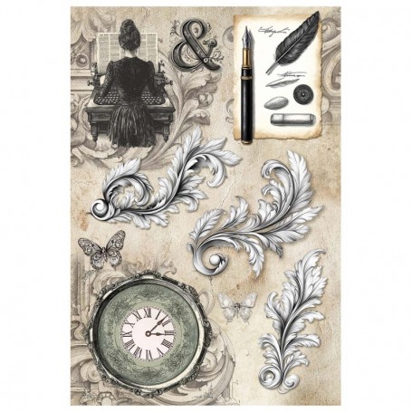 Rice Paper A4 MIXED 4/Pkg Typographic