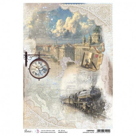 Rice Paper A4 Continental Routes