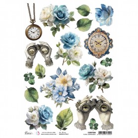 Rice Paper A4 Floral Compartment