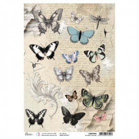 Rice Paper A4 Butterfly Rapture