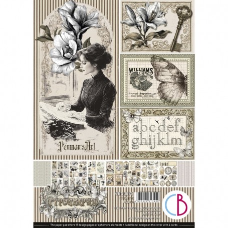 Colecciones Scrap – Papeles y materiales creativos para scrapbooking Ciao Bella Typographic Creative Pad A4 9/Pkg