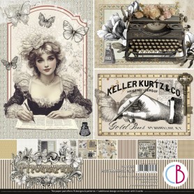 Colecciones Scrap – Papeles y materiales creativos para scrapbooking Ciao Bella Typographic Pad 8"x8" 12/Pkg