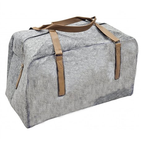 Bolso fieltro reciclado GRIS 53x30x26 cm