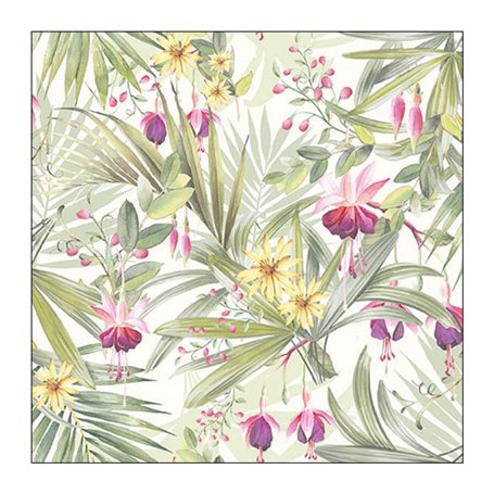 Servilletas decoupage EXOTIC LEAVES pack 20 unidades