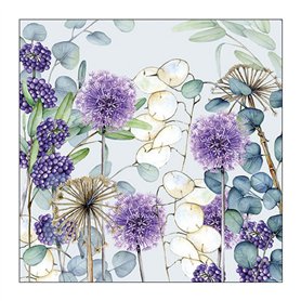 Servilletas decoupage LUNARIA GREEN pack 20 unidades