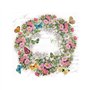 Servilleta impresa wreath of flowers 33x33cm