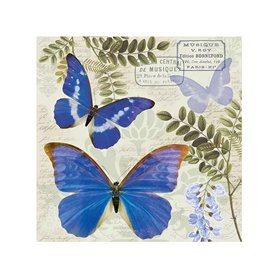 Servilleta impresa Blue Morpho 33x33cm
