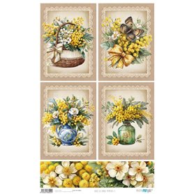 Papel Arroz 54×33 cm 25-30 gr. "Mimosas II"