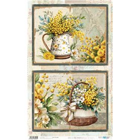 Papel Arroz 54×33 cm 25-30 gr. "Mimosas III"