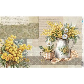 Papel Arroz 54×33 cm 25-30 gr. "Mimosas IV"