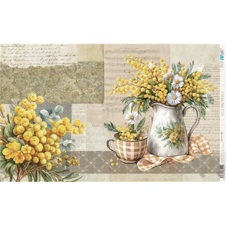 Papel Arroz 54×33 cm 25-30 gr. "Mimosas IV"