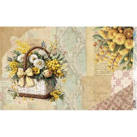 Papel Arroz 54×33 cm 25-30 gr. "Mimosas V"