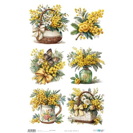 Papel Arroz 54×33 cm 25-30 gr. "Mimosas VI"