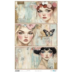 Papel Arroz 54×33 cm 25-30 gr. "Faces I"