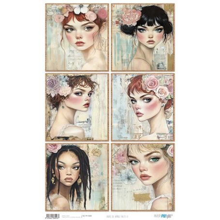 Papel Arroz 54×33 cm 25-30 gr. "Faces II"