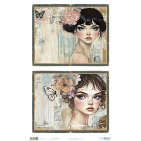 Papel Arroz 54×33 cm 25-30 gr. "Faces III"