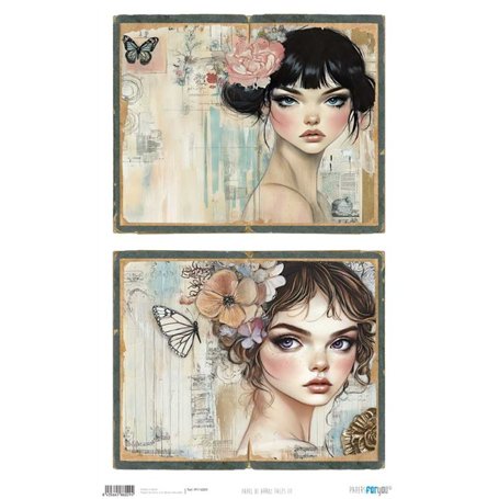 Papel Arroz 54×33 cm 25-30 gr. "Faces III"