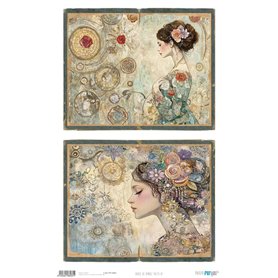 Papel Arroz 54×33 cm 25-30 gr. "Faces VI"