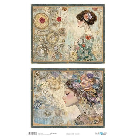 Papel Arroz 54×33 cm 25-30 gr. "Faces VI"