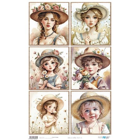 Papel Arroz 54×33 cm 25-30 gr. "Faces IX"