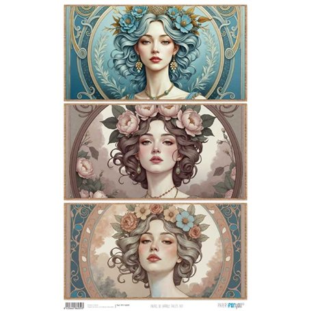 Papel Arroz 54×33 cm 25-30 gr. "Faces XII"