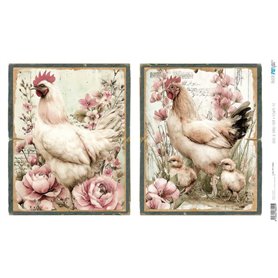 Papel Arroz 54×33 cm 25-30 gr. "Farm & Flowers XII"