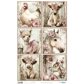 Papel Arroz 54×33 cm 25-30 gr. "Farm & Flowers XIV"