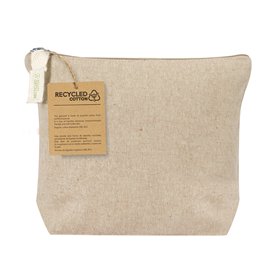 Neceser cremallera algodón reciclado 22x17x6cm