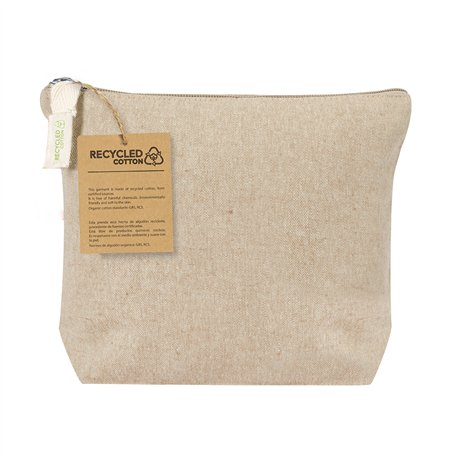 Neceser cremallera algodón reciclado 22x17x6cm
