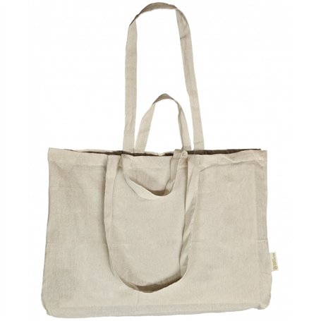 Bolsa algodón reciclado doble asa 50x36x12cm