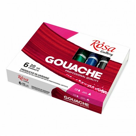 Gouache ROSA 6 colores x 20 ml