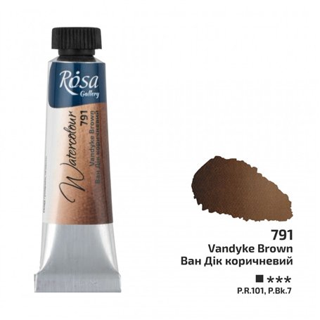 Acuarela 791 Vandyke Brown ROSA GALLERY tubo 10ml