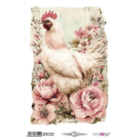 Thermo Transfers 20x30cm (Farm & Flowers Chickens)