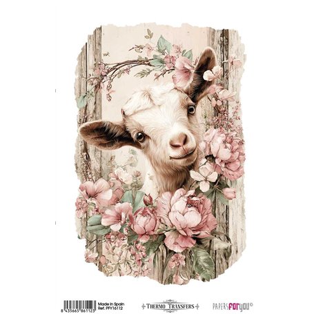 Thermo Transfers 20x30cm (Farm & Flowers Goats)