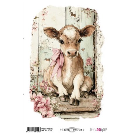 Thermo Transfers 20x30cm (Farm & Flowers Cows)